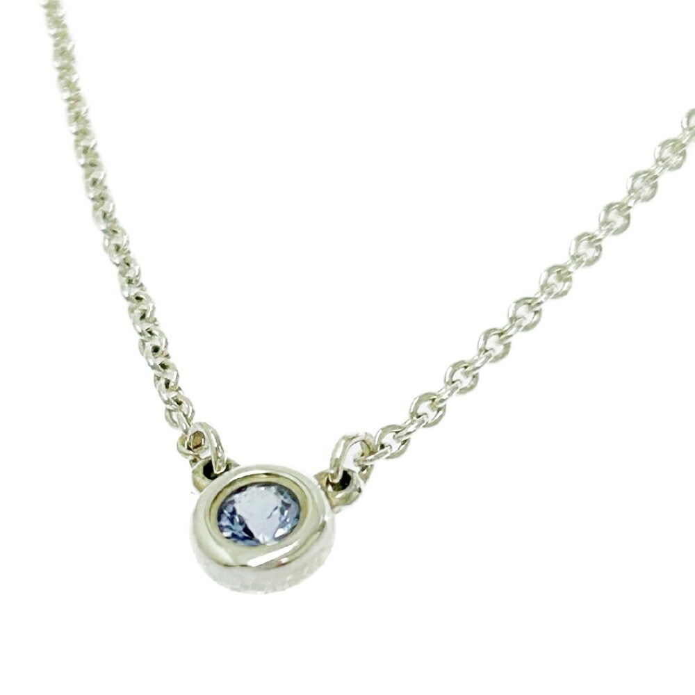 TIFFANY Co Silver By the Yard Necklace Blue
